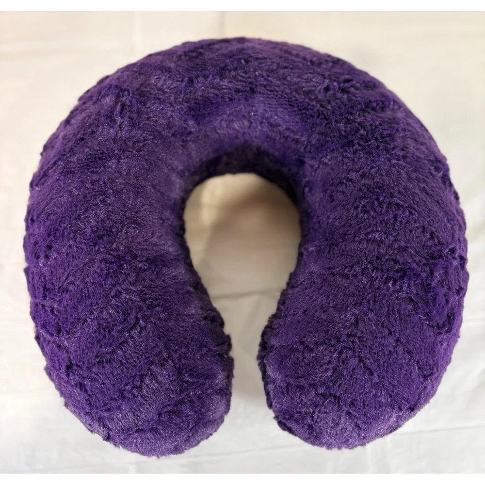 Luxe Essentials Memory Foam Travel Neck Pillow - Faux Fur Softness!